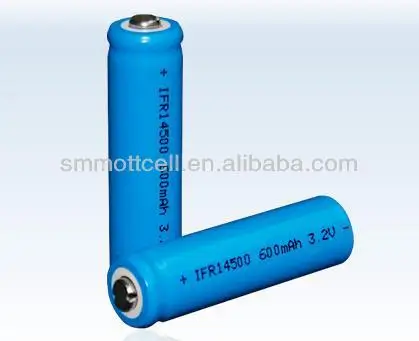 작은 리?? 이온 배터리 IFR14500 3.2V 500mAh 0