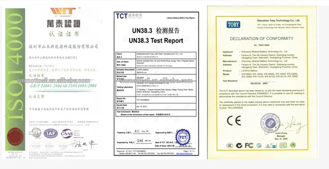 라이프포4 IFR 26650 리?? 이온 재충전 배터리 3.2V 3300mAh 태양광 발전 시스템 2