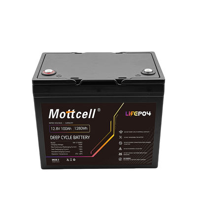 1280Wh 가벼운 12V LiFePO4 재충전 배터리 100Ah LiFePO4 전원 IP67 보호